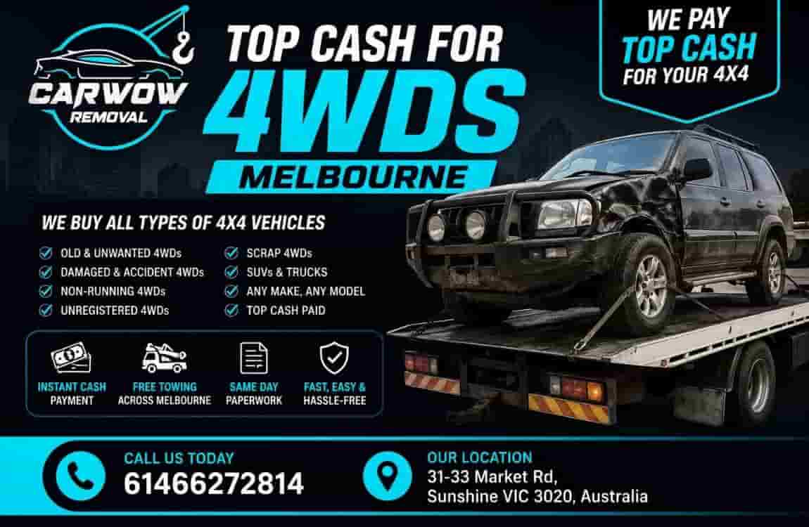 Top cash for 4WDs Melbourne